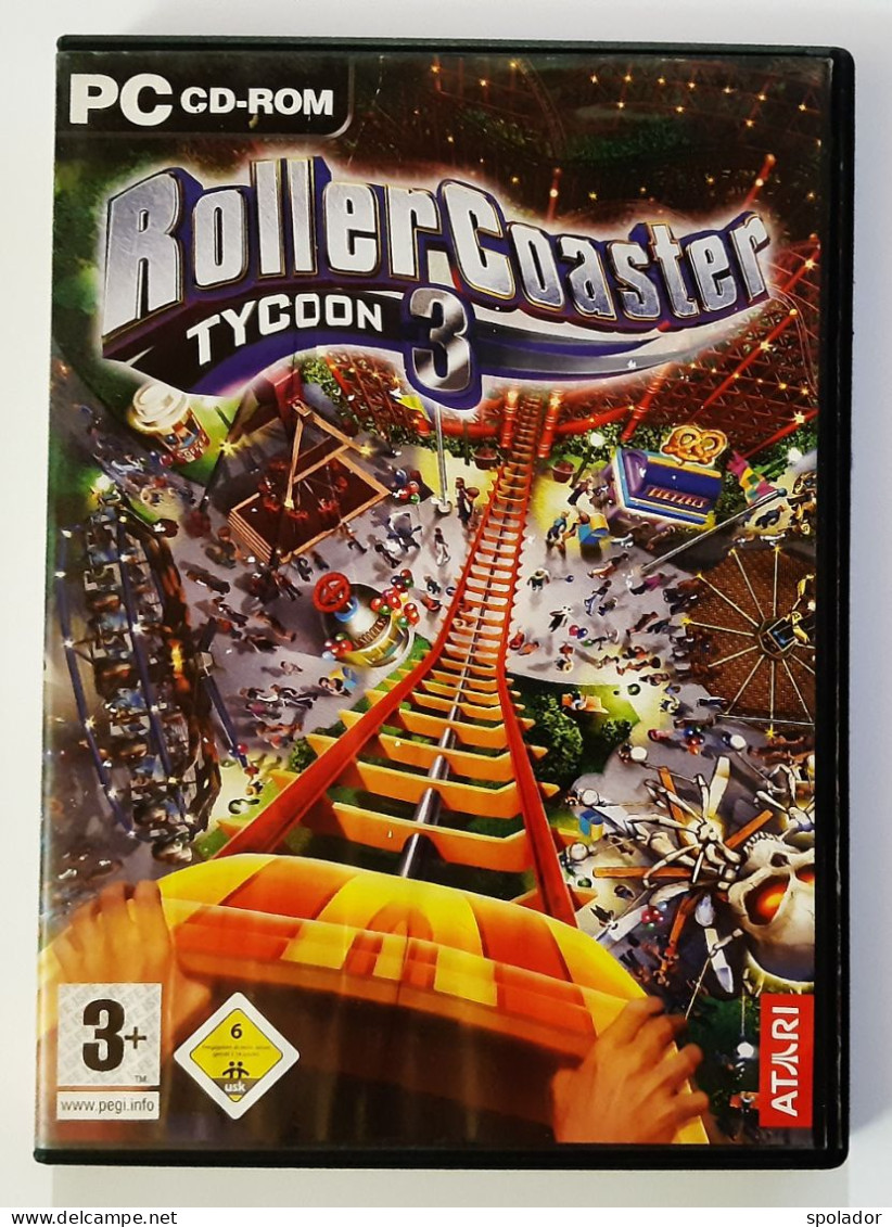 Roller Coaster Tycoon 3-PC CD-ROM-Scream Your Dream!-Video Game-Atari-2004-Like NEW - Juegos PC