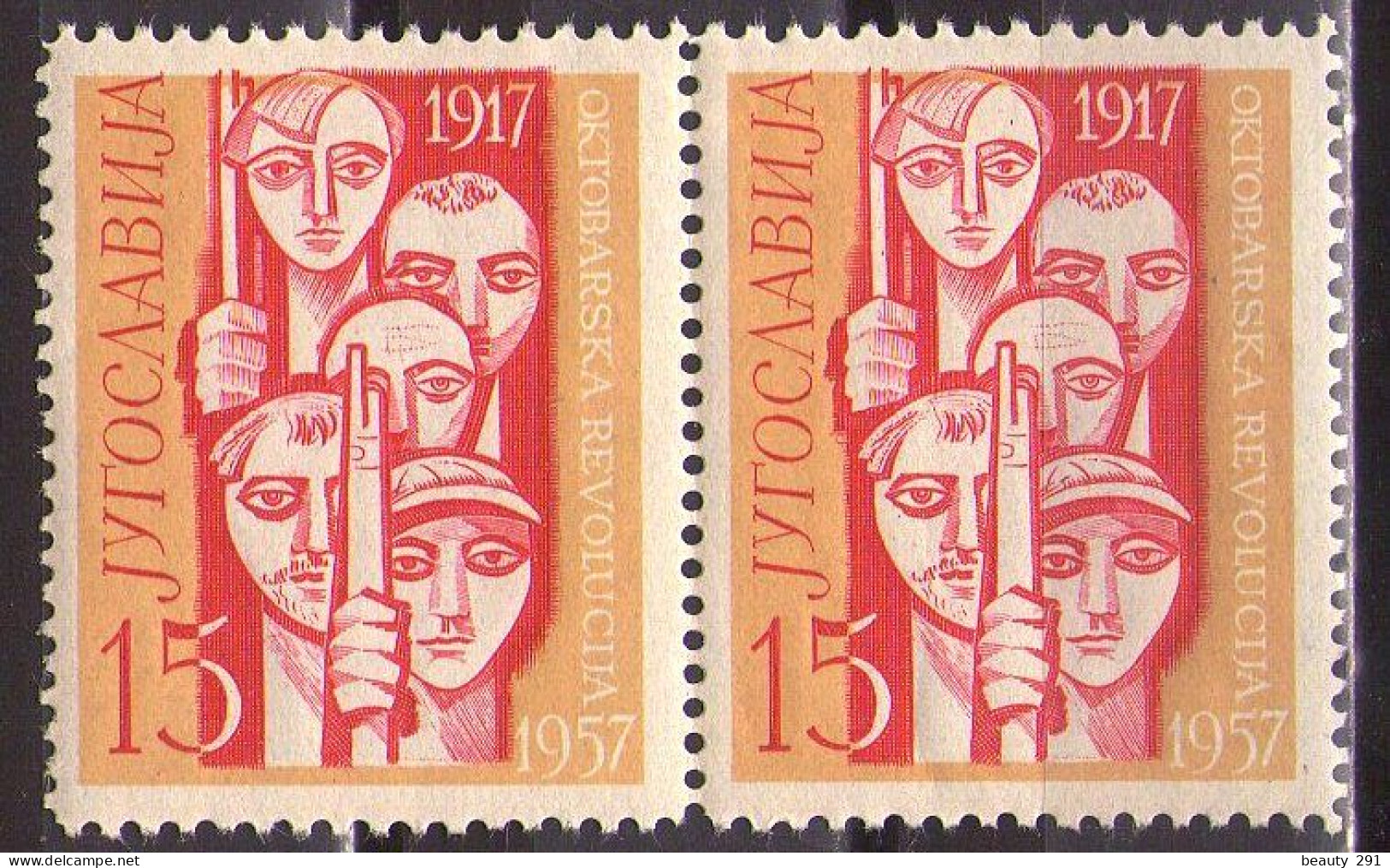 Yugoslavia 1957 - 40th Anniversary Of October Revolution - Mi 833 - MNH**VF - Nuovi