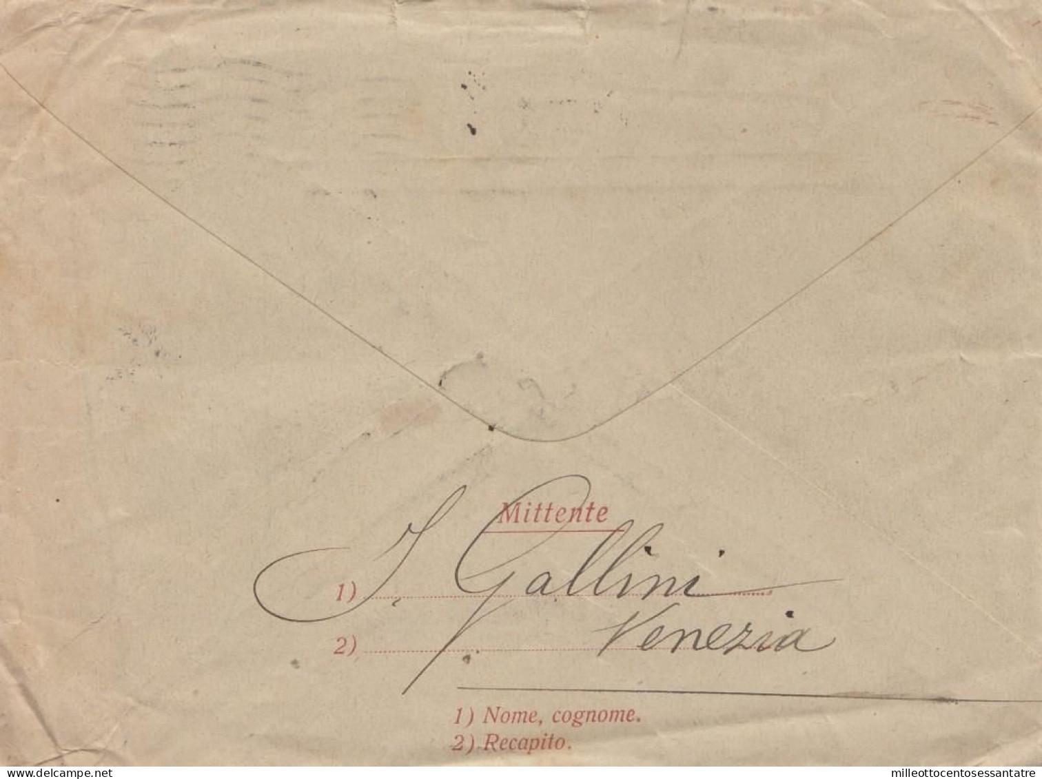 1533- REGNO - R.ESERCITO ITALIANO - Busta Postale Da Cent 10 Carminio Del 1916 Da Venezia A Zona Di Guerra (Z.di G.) - Entero Postal