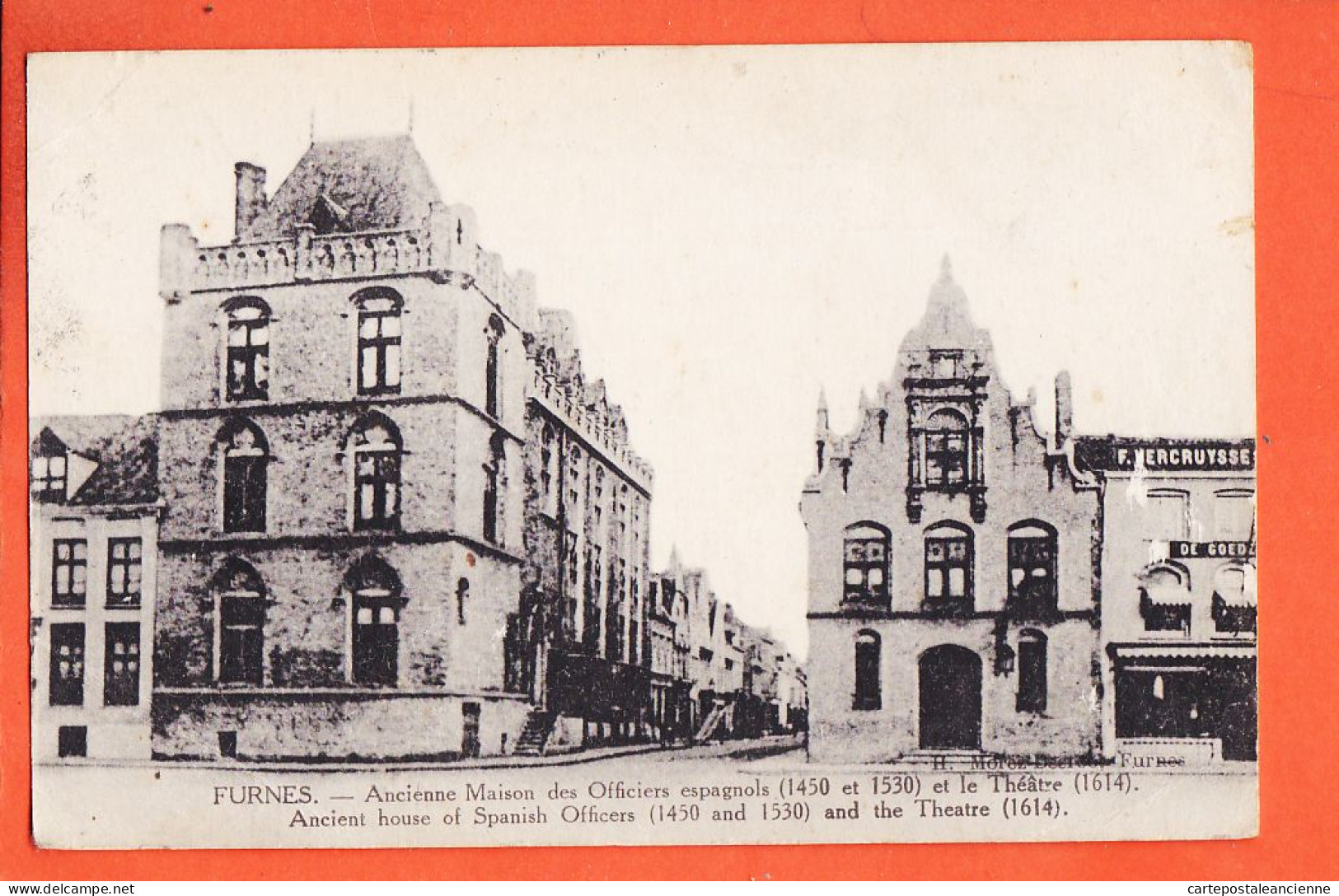 27939 /⭐ ◉ FURNES Veurne  België West-Vlaanderen ◉ Ancienne Maison Officiers Espagnols Theatre 1918 ◉ Edition MOREZ N° 9 - Veurne