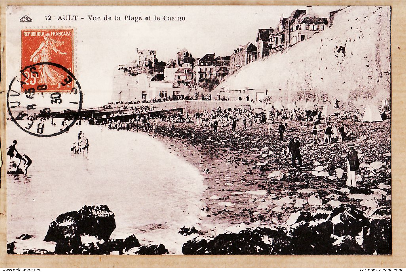 27854  /⭐ ◉  AULT 80-Somme Vue De La Plage Et Le Casino 1920s à DUSSOL Rue Chaussée Anton Paris - CAP 72 - Ault
