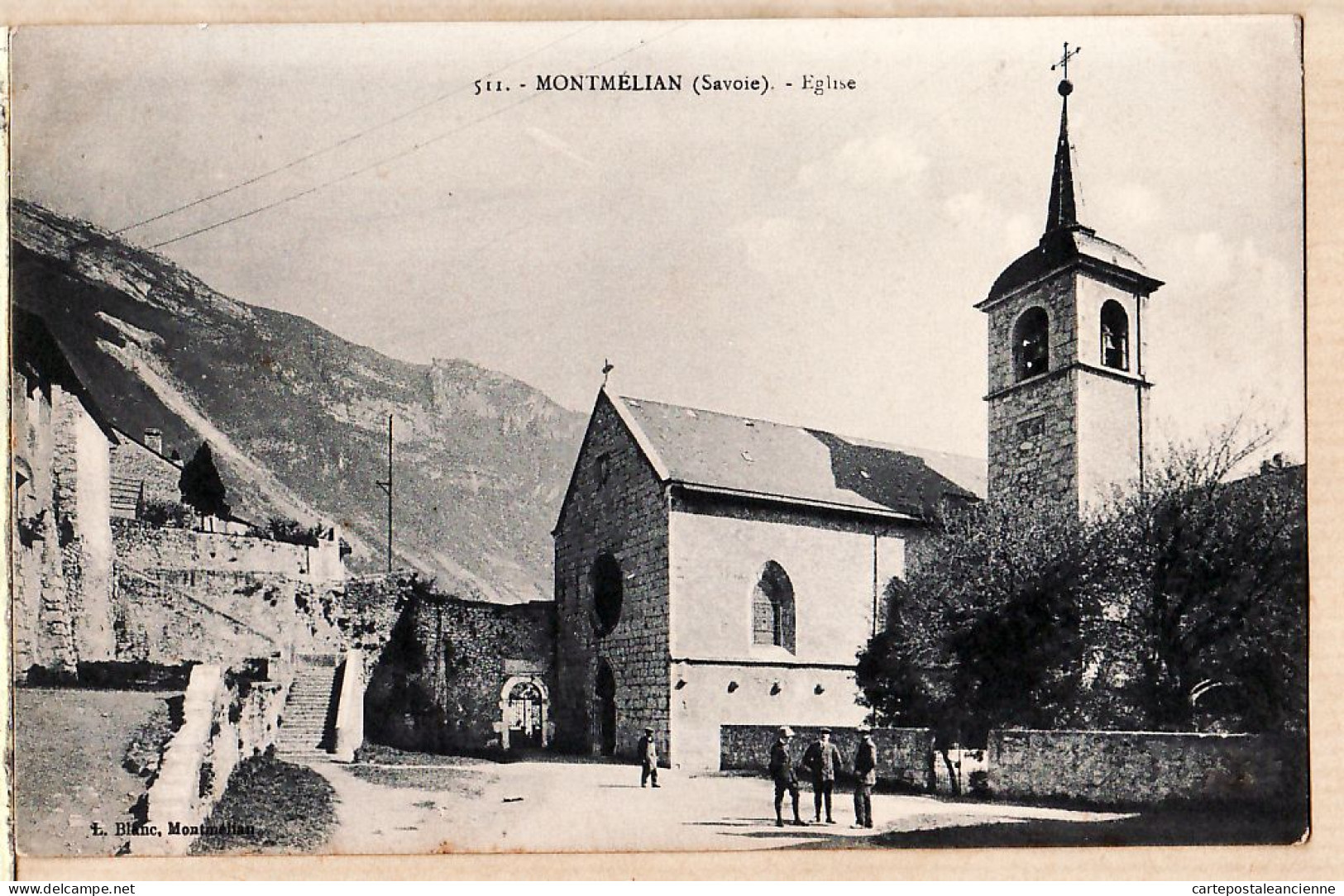 27760 / MONTMELIAN 73-Savoie Eglise Animation Villageoise Place Du Village 1910s Edition L. BLANC 511 Montélimar - Montmelian
