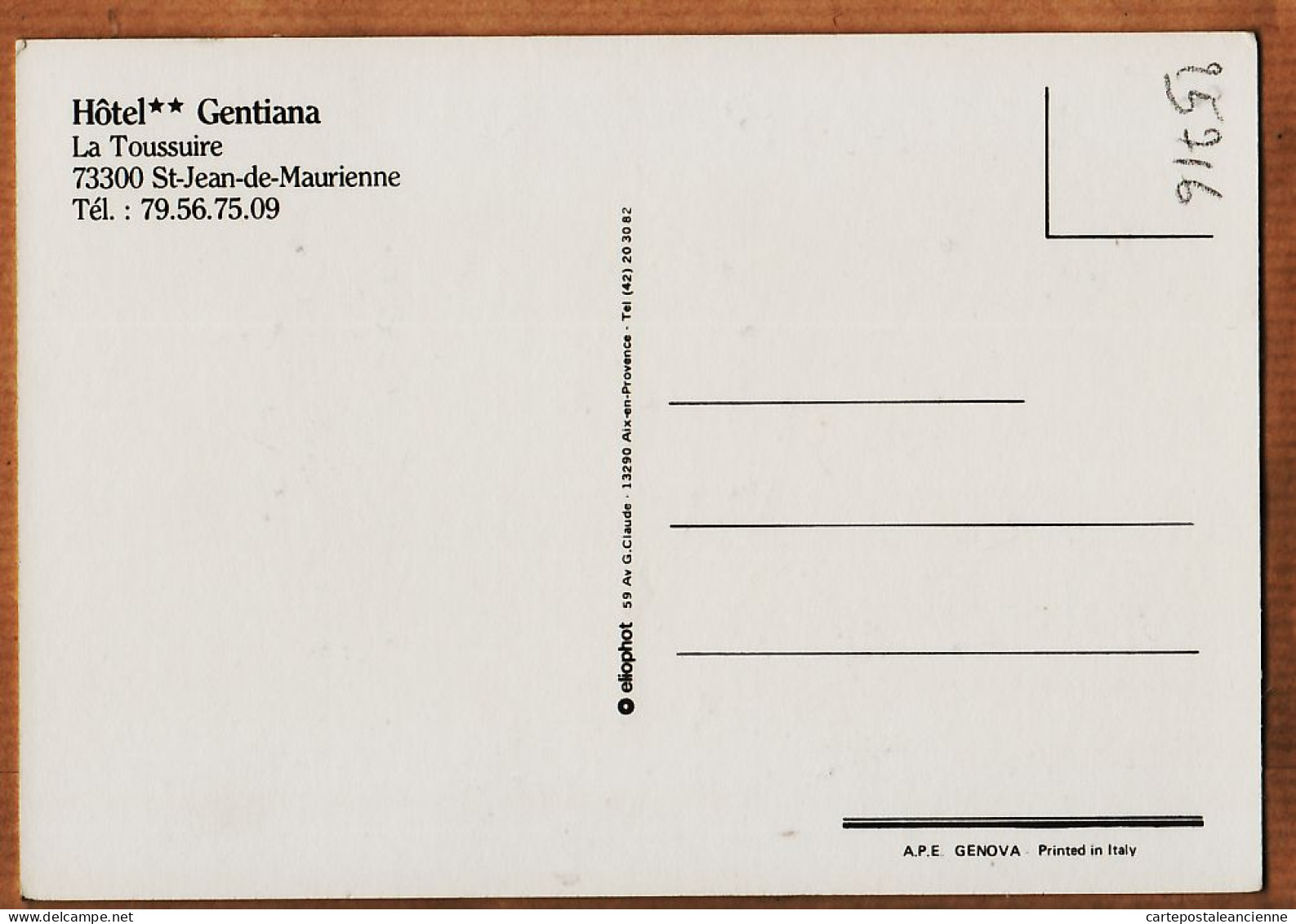 27764 / LA TOUSSUIRE St Saint JEAN De MAURIENNE 73-Savoie Hotel GENTIANA ** 2 Vues Extérieur Salle Manger 1975s ELIOPHO - Saint Jean De Maurienne