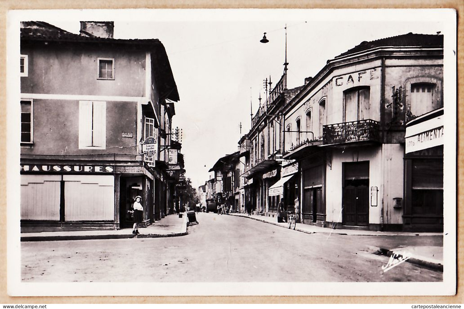 27572 / Peu Commun CASTELJALOUX 47-Lot Garonne Chaussures CHAUDRUC, Café, Epicerie LA RUCHE Grand Rue 1950s NARBO 3 - Casteljaloux