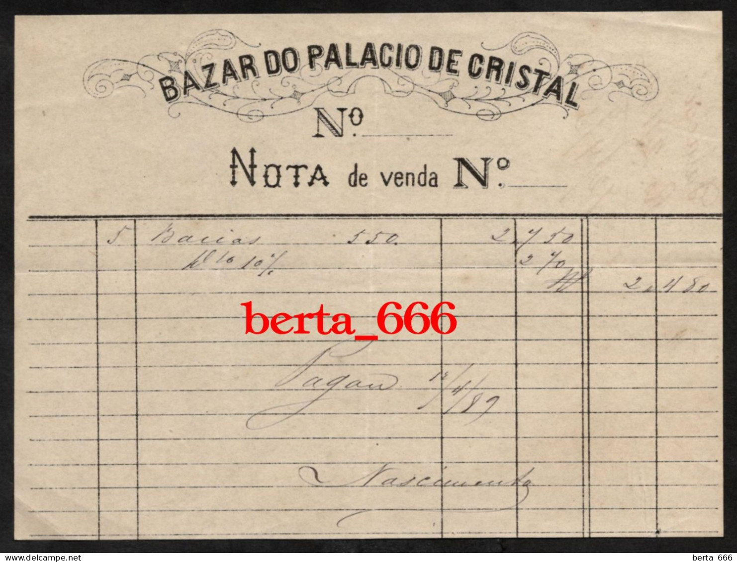 Bazar Do Palácio De Cristal * Porto * 1889 - Portugal