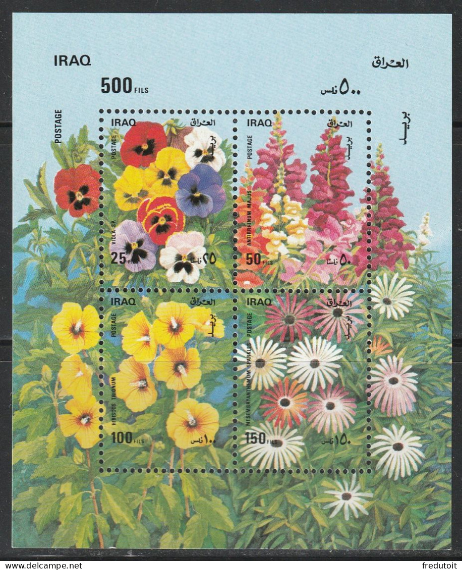 IRAQ - BLOC N°55 ** (1989) Fleurs - Irak