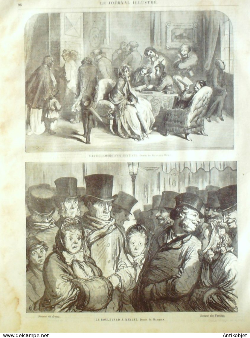 Le Journal Illustré 1865 N°58 Washington Grenoble (38) Honoré Daumier Gustave Doré - 1850 - 1899