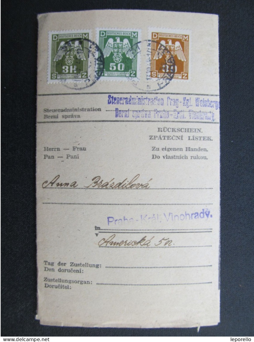 BRIEF Praha Služební 1944 Dienstmarken  /// P6326 - Briefe U. Dokumente