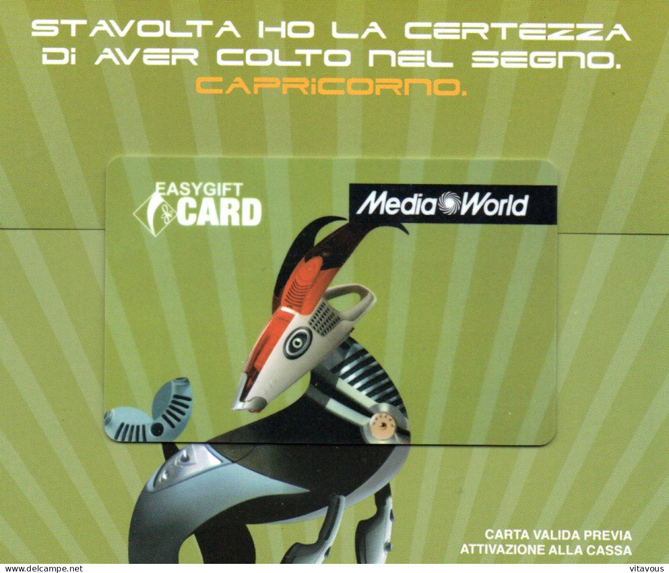 ROBOT Bélier  Zodiaque Zodiac Carte Cadeau Media World Talie Gift Card  (K 319) - Tarjetas De Regalo