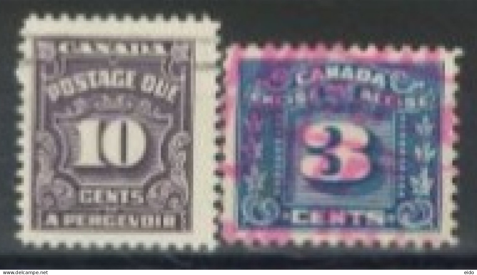 CANADA - 1935, POSTAGE DUE STAMPS SET OF 2, USED. - Gebraucht