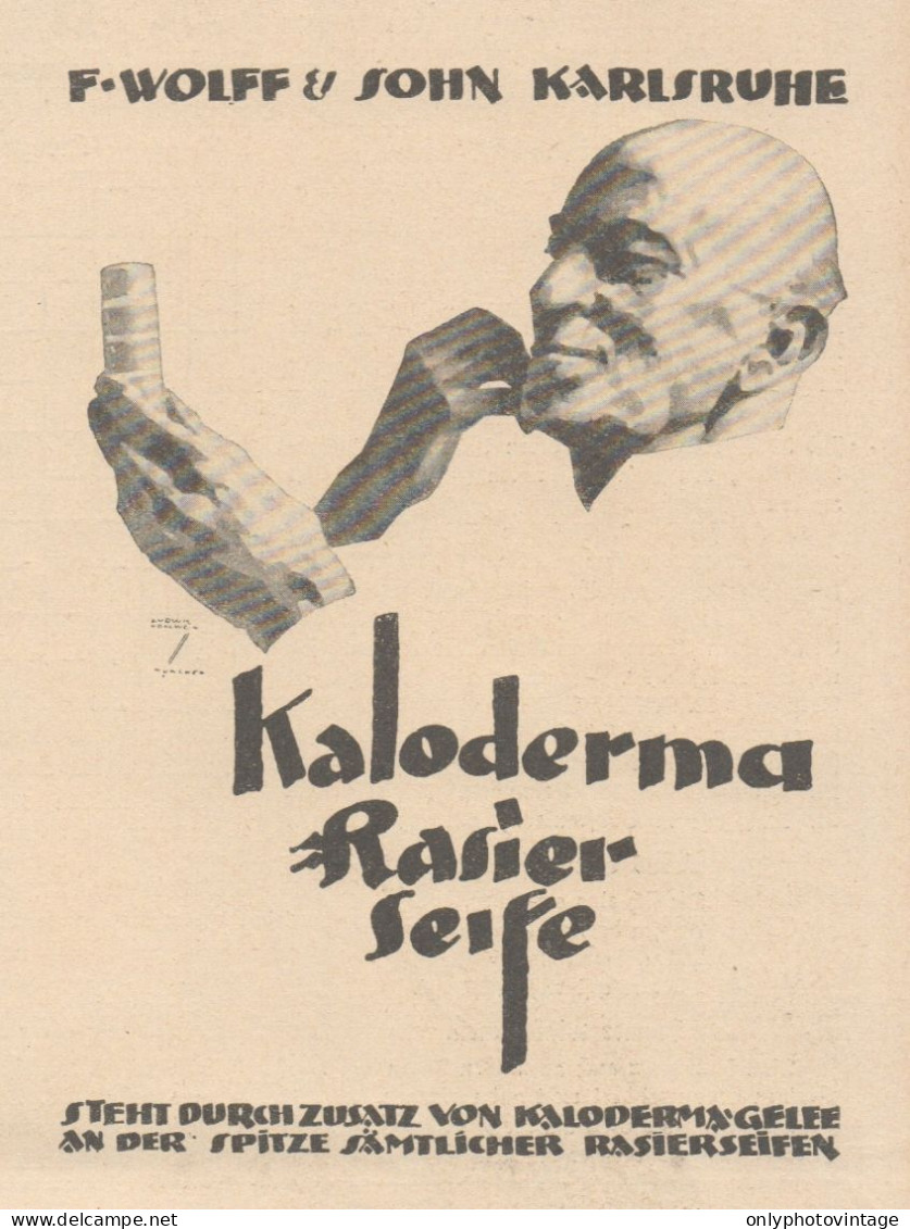 KALODERMA Rasier Seife - Pubblicità D'epoca - 1925 Old Advertising - Publicités