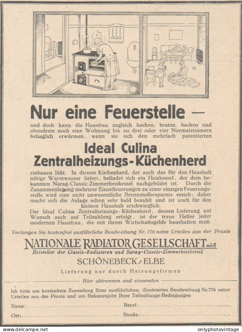 Nationale Radiator Gesellschaft - Pubblicità D'epoca - 1929 Old Advert - Publicités