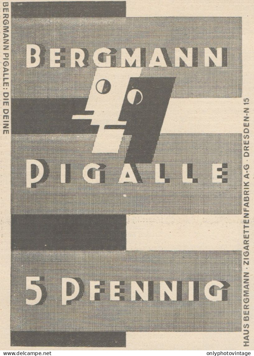 BERGMANN Pigalle - Pubblicità D'epoca - 1927 Old Advertising - Advertising