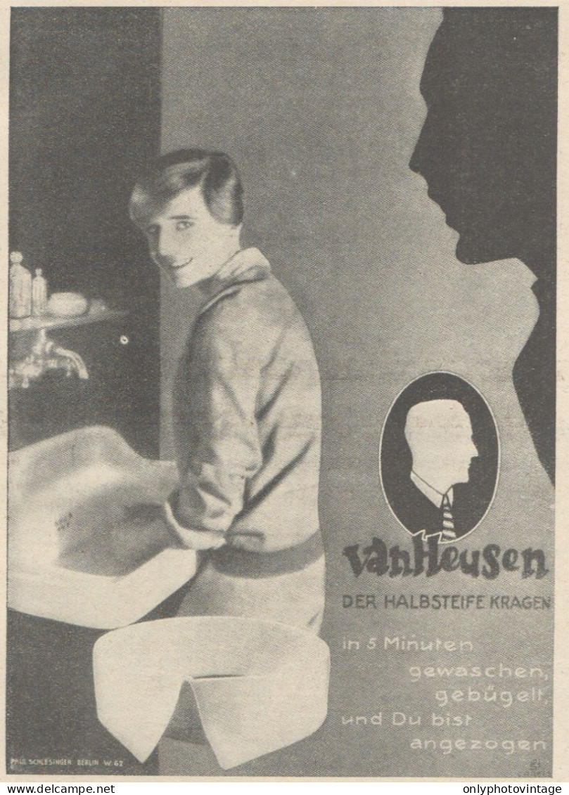 Y6659 VAN HEUSEN Kragen - Pubblicità D'epoca - 1927 Old Advertising - Advertising