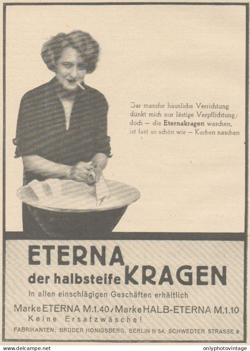 ETERNA Kragen - Pubblicità D'epoca - 1927 Old Advertising - Advertising