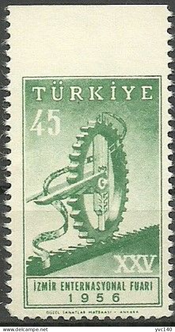 Turkey; 1956 25th Izmir International Fair 5 K. ERROR "Imperf. Edge" - Neufs