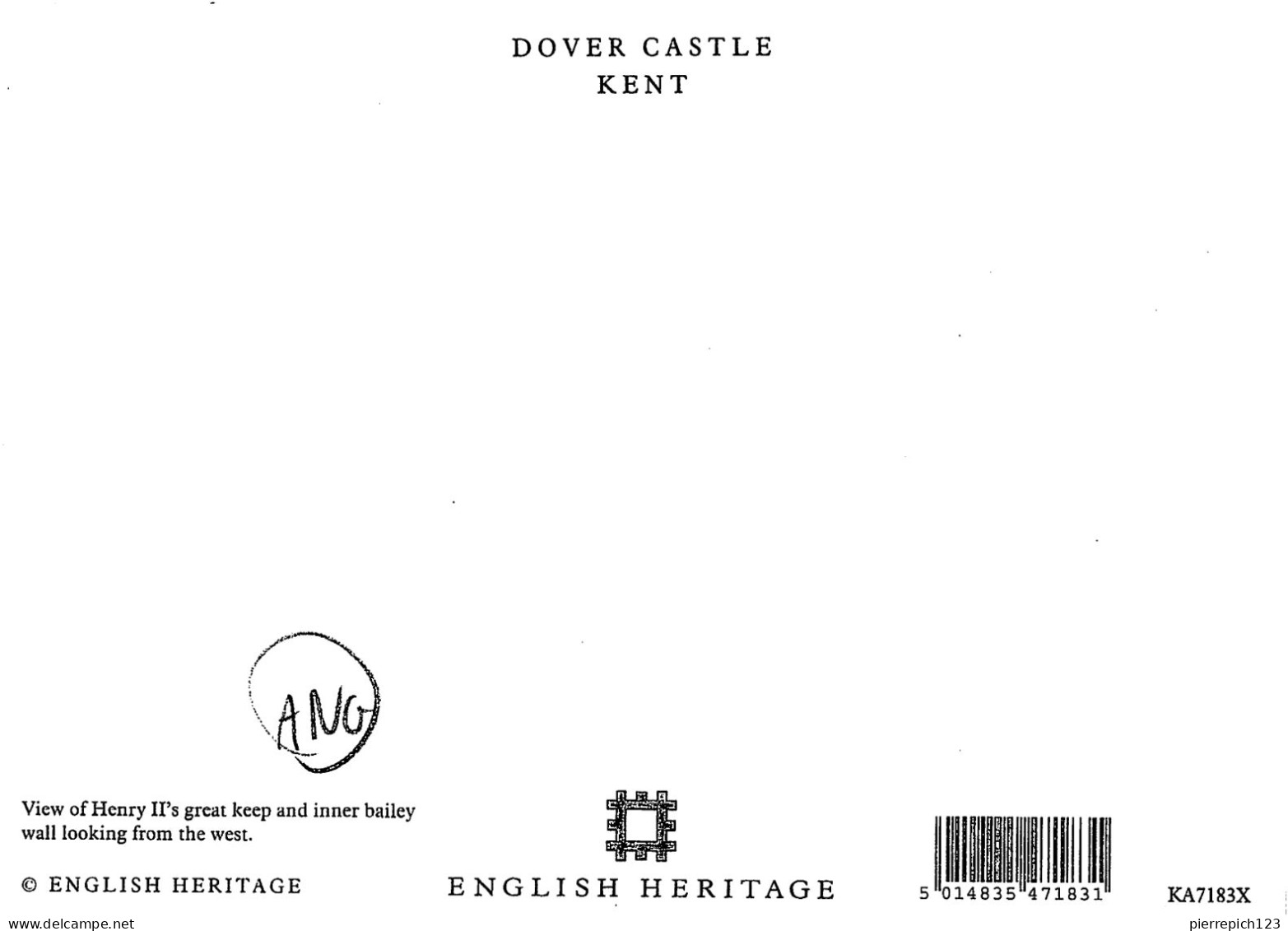 Douvres (Dover) - Château - Vue Du Grand Donjon D'Henri II Et Du Mur Intérieur Du Bailey Depuis L'ouest - Dover