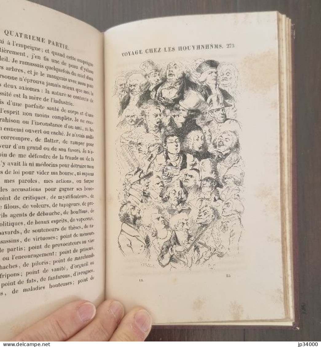 Voyages de Gulliver (SWIFT ) 2 volumes illustrés par Granville - 1er tirage 1838