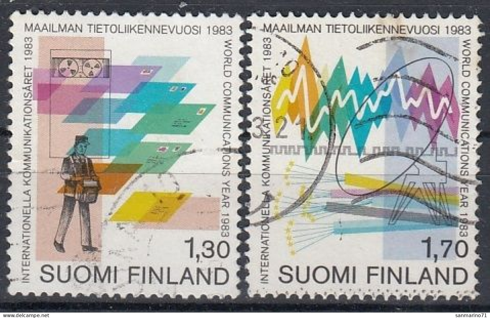 FINLAND 924-925,used,falc Hinged - Non Classés