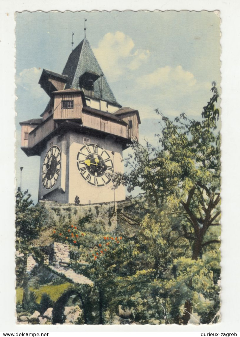 Graz Uhrturm Old Postcard Posted 1959 B240503 - Graz