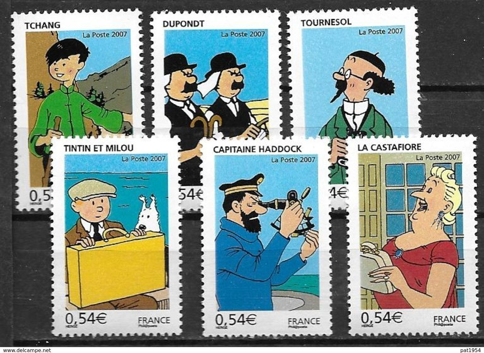 France 2007 N° 4051/4056 Neufs Tintin Sous Faciale - Unused Stamps