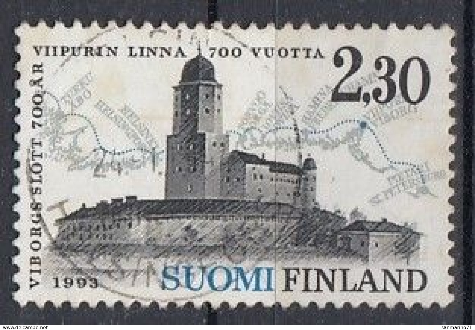 FINLAND 1209,used,falc Hinged - Castles