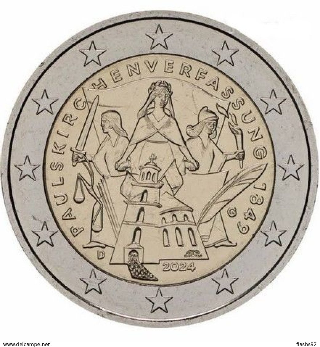 2 Euro Commemorative Allemagne 2024 Paulskirche - Duitsland