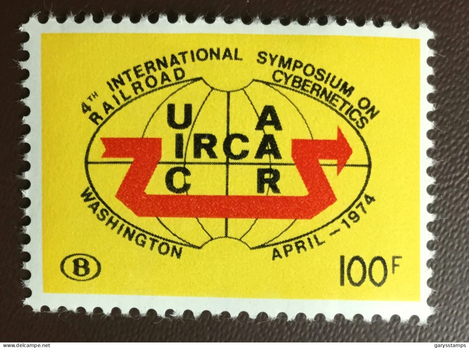 Belgium 1974 IRCA Congress Railway StampMNH - Ungebraucht