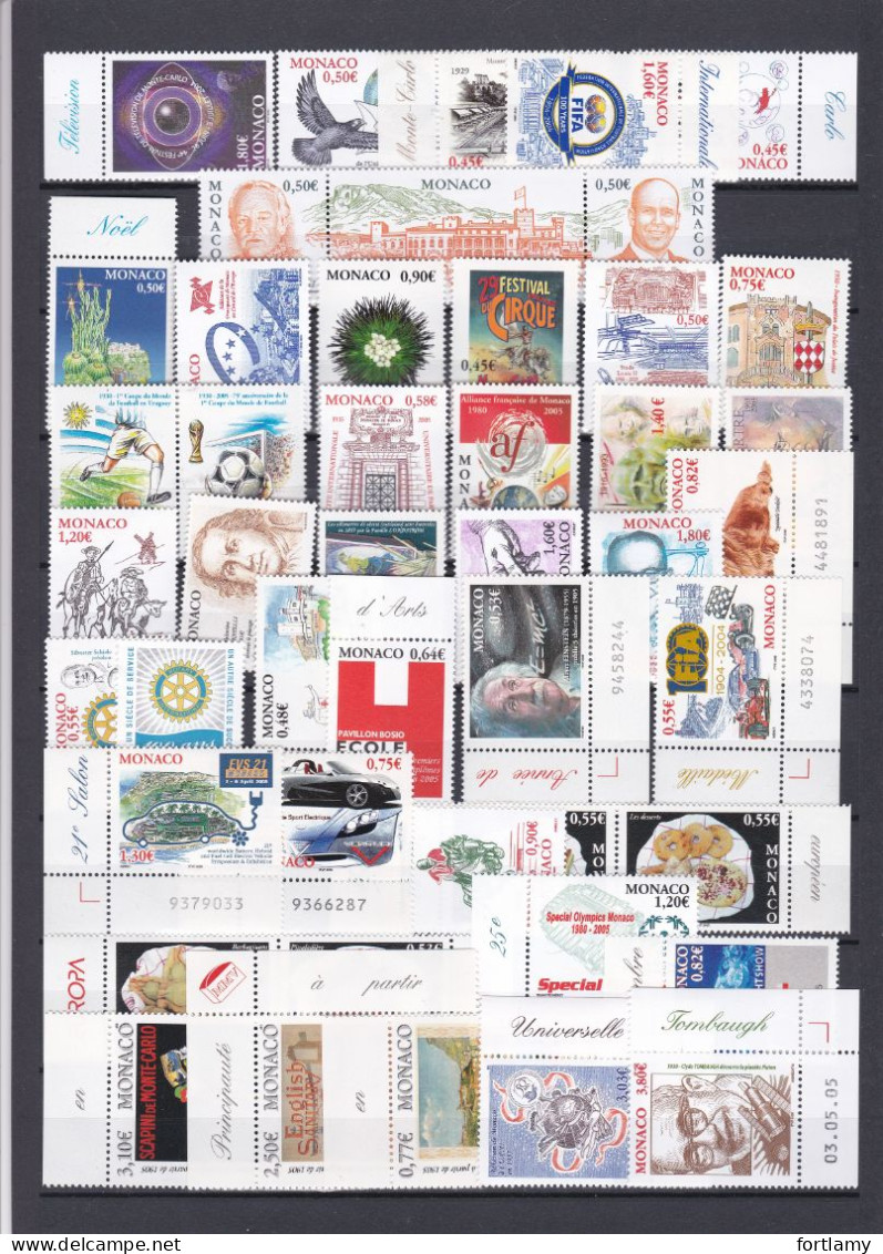 LOT 200006 MONACO SOUS FACIALE MOINS 50%  ** - Unused Stamps