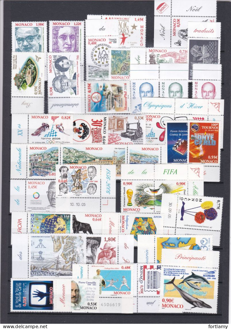 LOT 200006 MONACO SOUS FACIALE MOINS 50%  ** - Unused Stamps