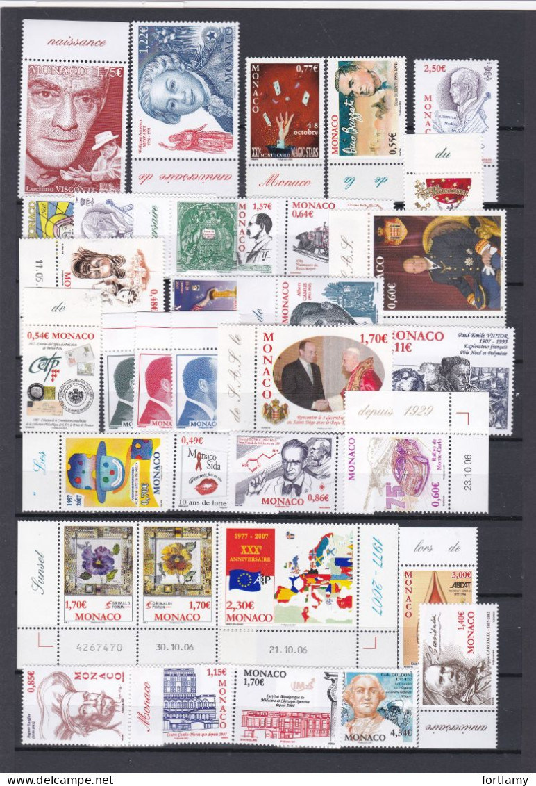 LOT 200006 MONACO SOUS FACIALE MOINS 50%  ** - Unused Stamps
