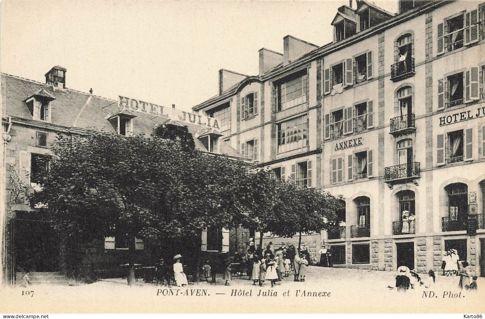 Pont Aven * Hôtel JULIA Et L'annexe * Commerce * Enfants Villageois - Pont Aven