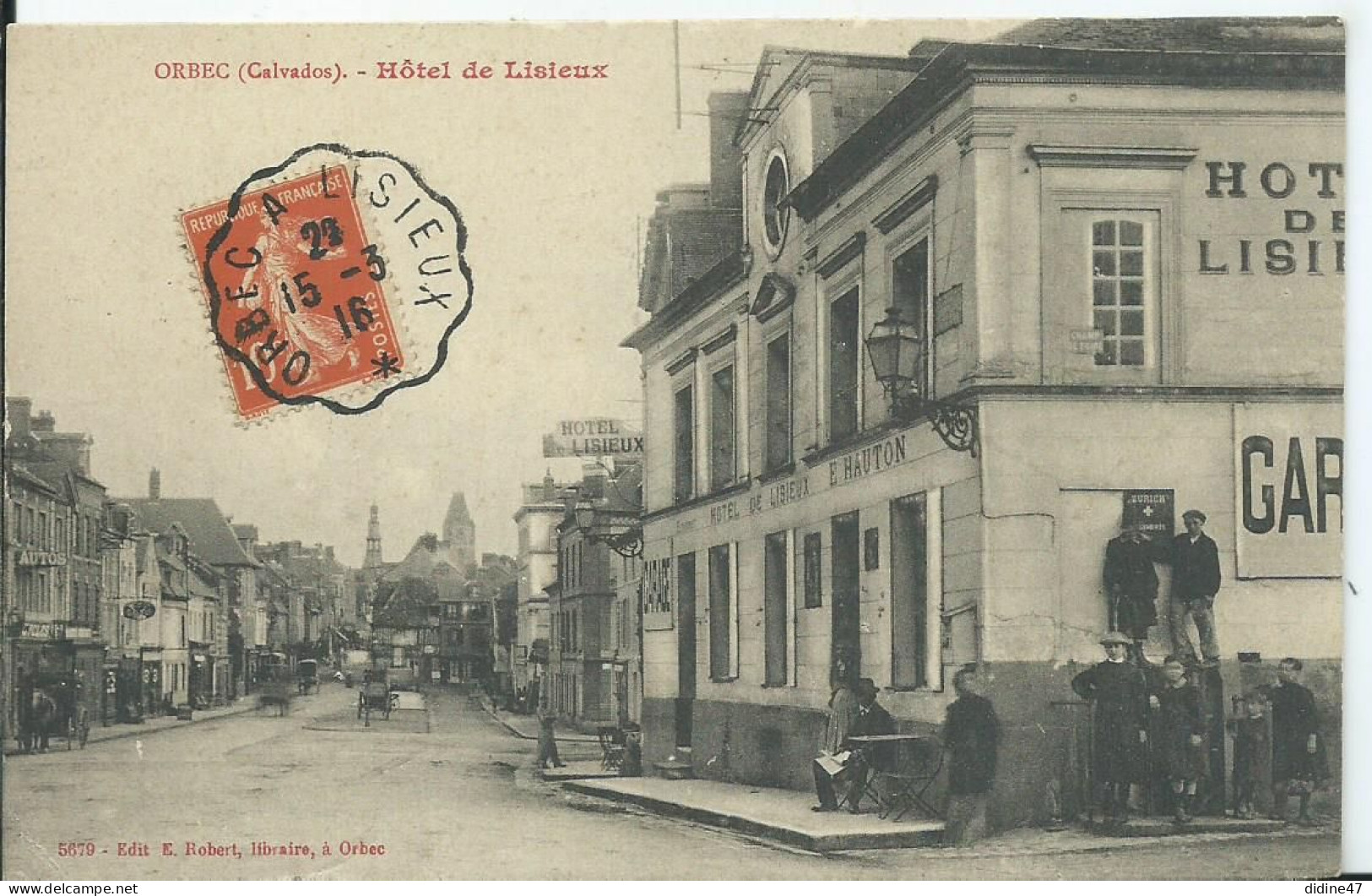 ORBEC - Hôtel De LISIEUX  ( Cachet Convoyeur Concordant) - Orbec