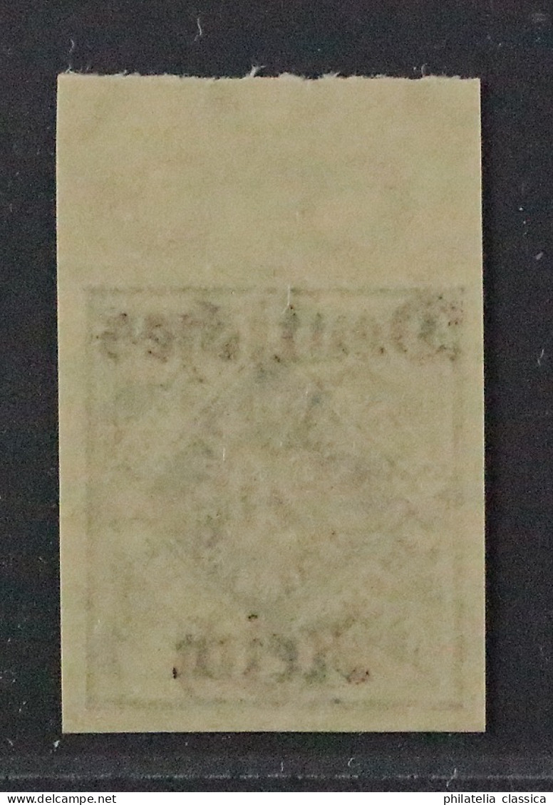 Dienstmarke  55 YU **  20 Pfg. Wz. Ringe UNGEZÄHNT, Postfrisch, Geprüft  300,- € - 1922-1923 Lokalausgaben