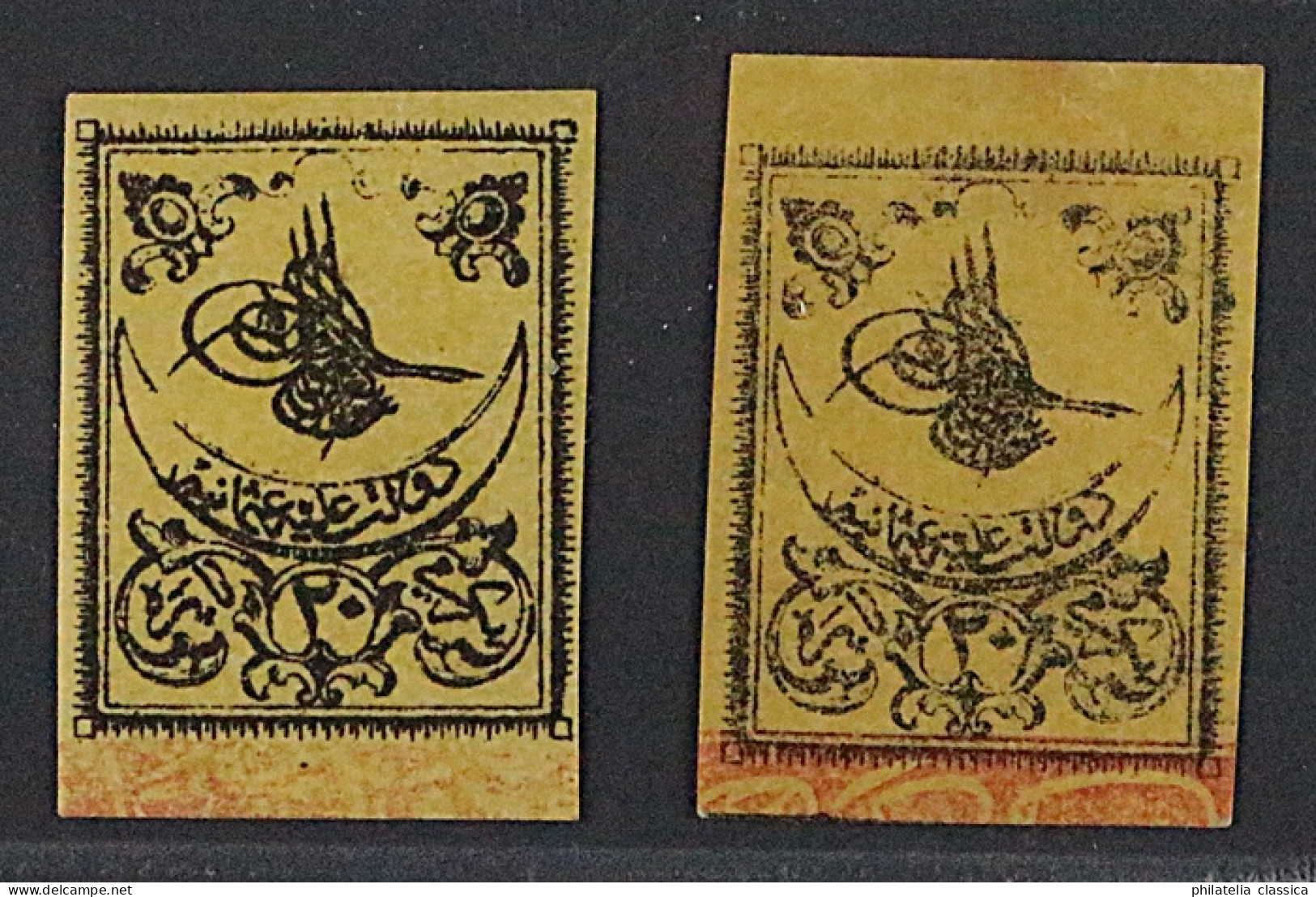 Türkei 1 Y III A + B * 1863, 20 Pa. Beide Farben, Ungebraucht, Geprüft KW 700,-€ - Neufs