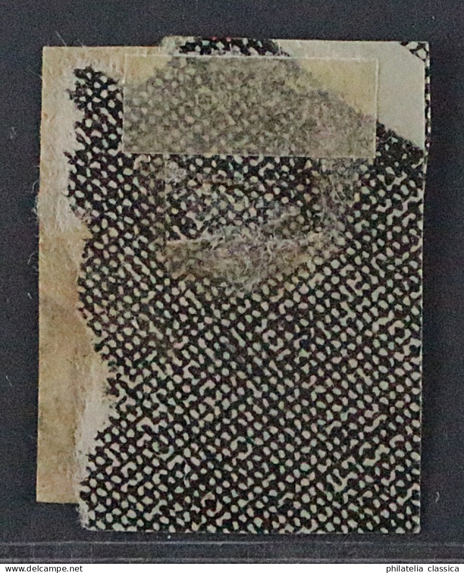 1908, Türkei 140 U, Tugra Großer Kreis 5 Pia. UNGEZÄHNT, Auf Briefstück, SELTEN - Used Stamps