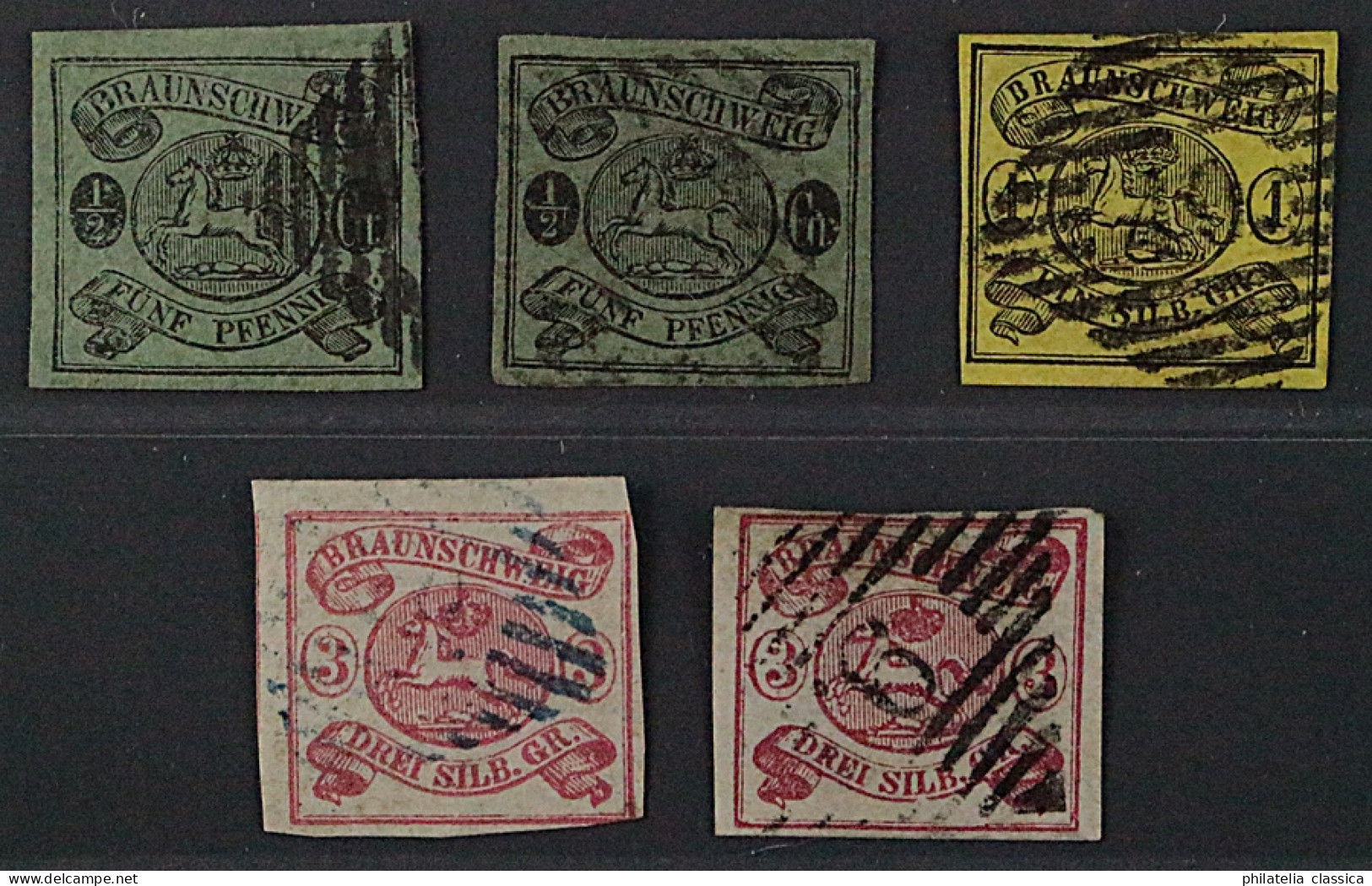 Braunschweig  10-12, Wappen 1861 überkomplett Sauber Gestempelt, KW 1500,- € - Brunswick