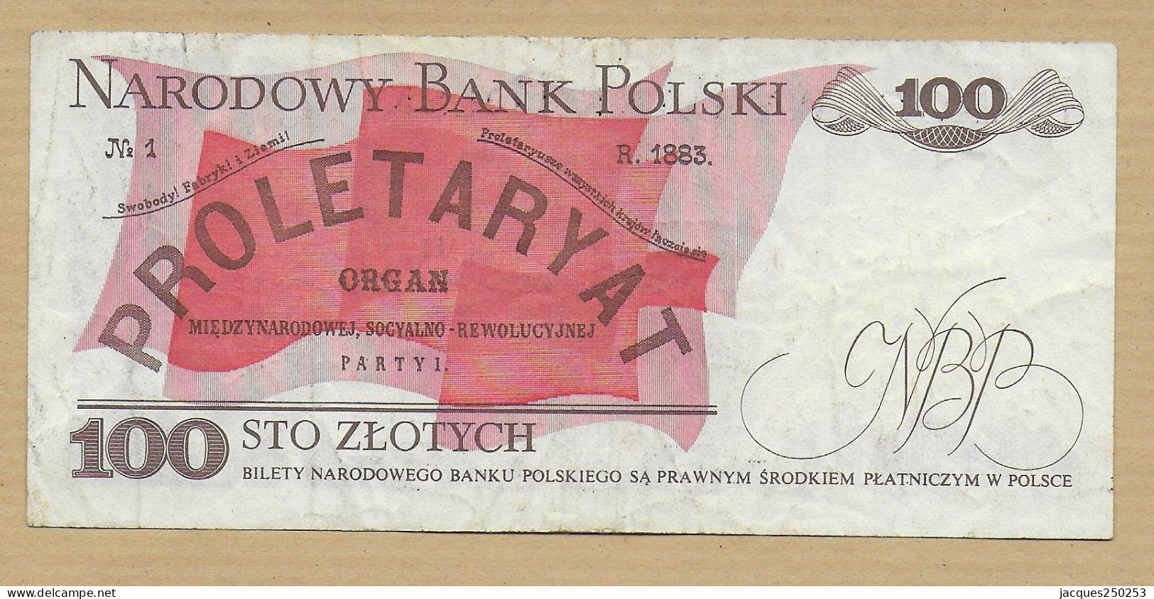 100 STO ZLOTYCH 1 JUIN 1986 - Polonia