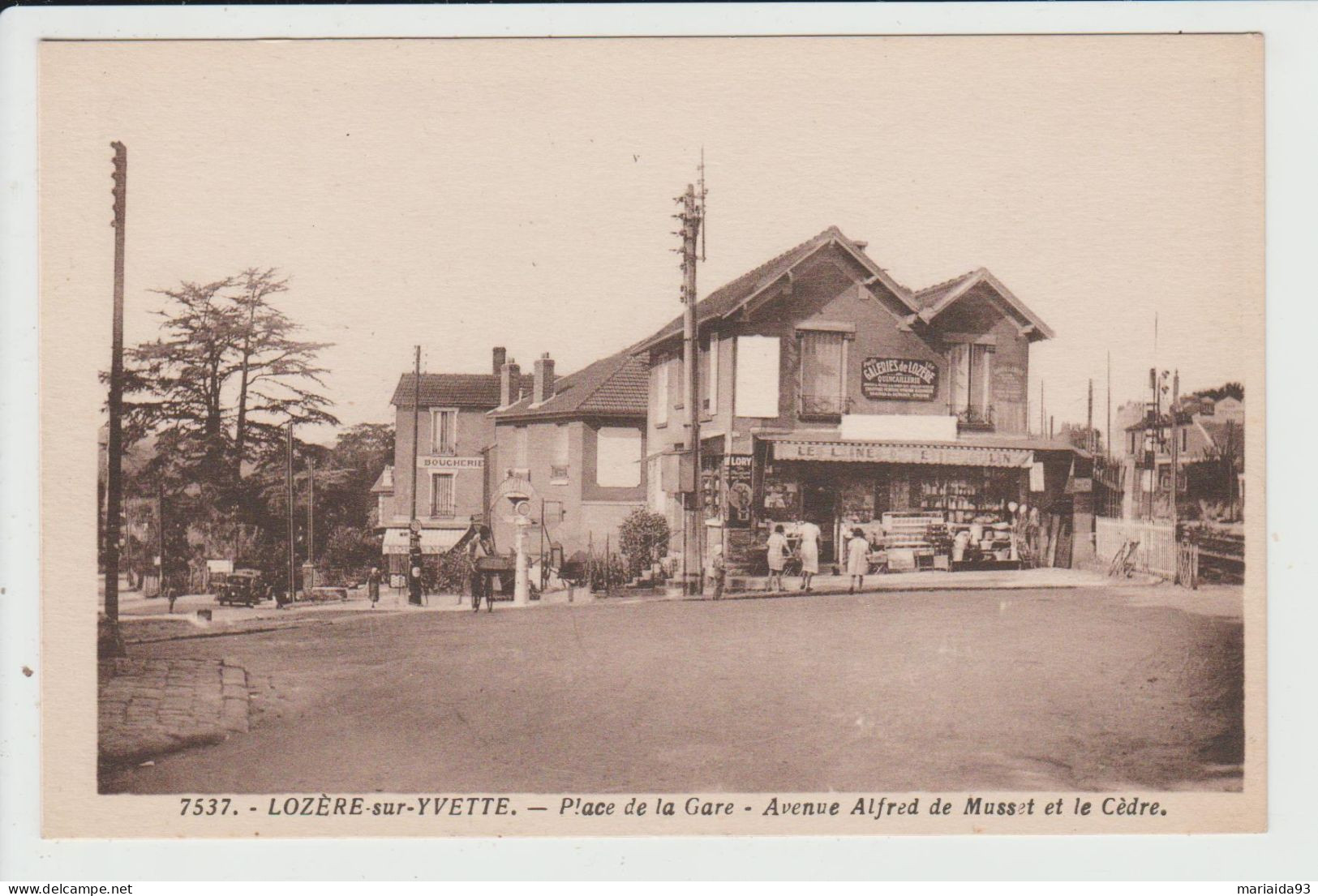 PALAISEAU - ESSONNE - LOZERE SUR YVETTE - PLACE DE LA GARE - AVENUE ALFRED DE MUSSET ET LE CEDRE - Palaiseau