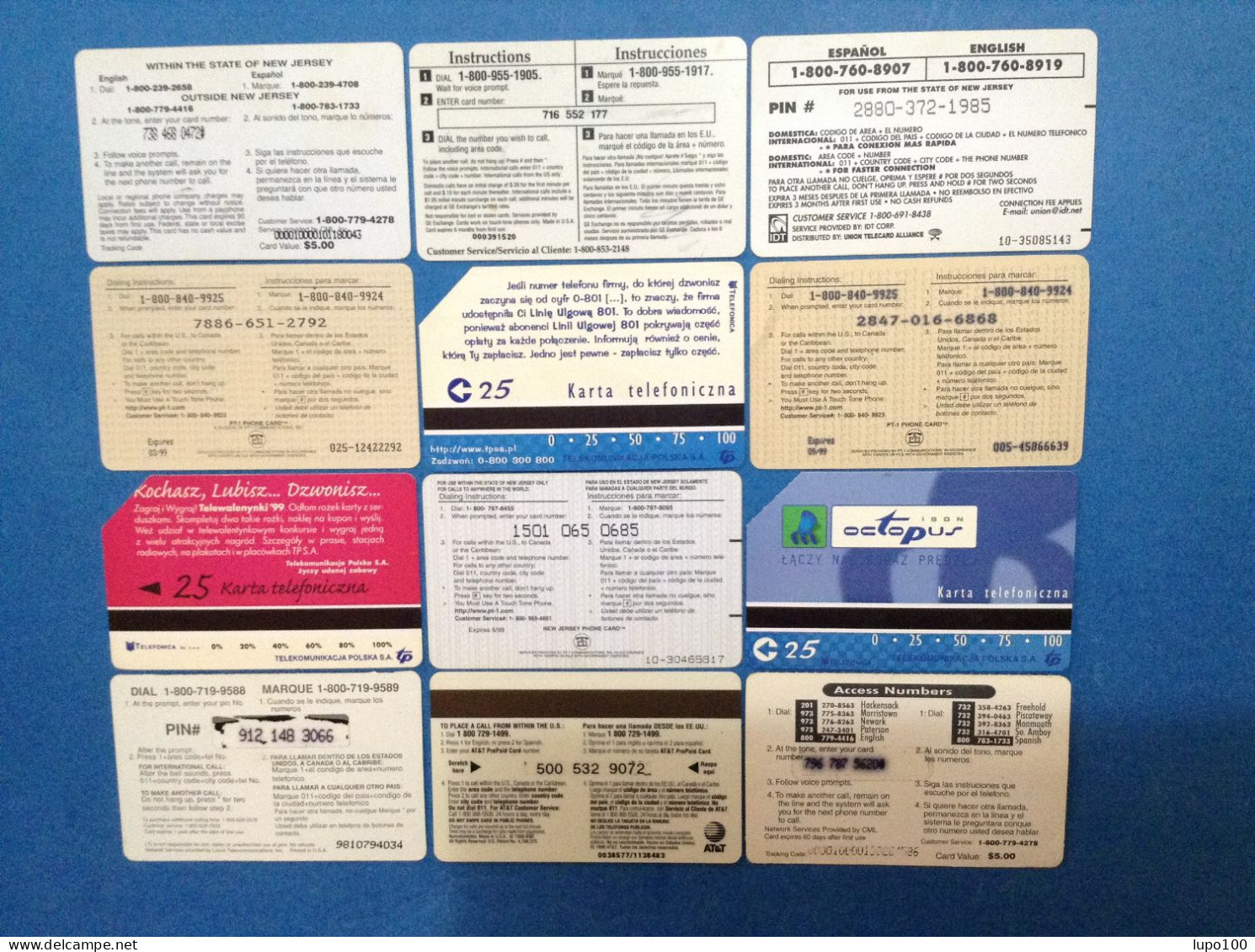 Lotto Da 12 Carte Schede Telefoniche Usate Lot Prepaid Phone Card Different - Verzamelingen