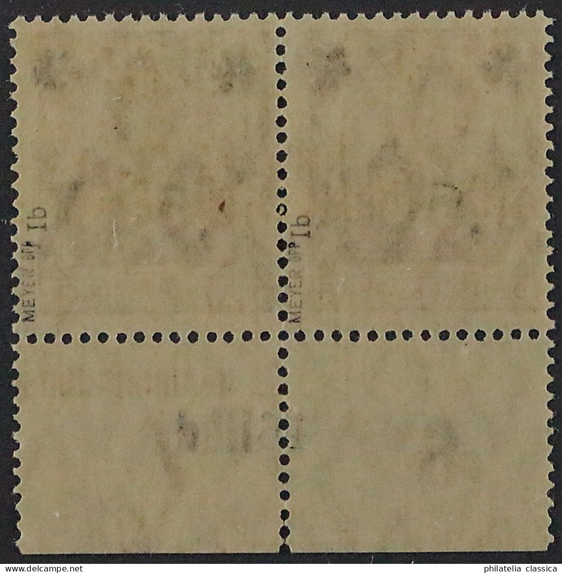 Dt. Reich  154 Ib DZ Paar ** 1,60 Mk. FARBE: Dunkelbraun, Geprüft KW 460,- € - Unused Stamps