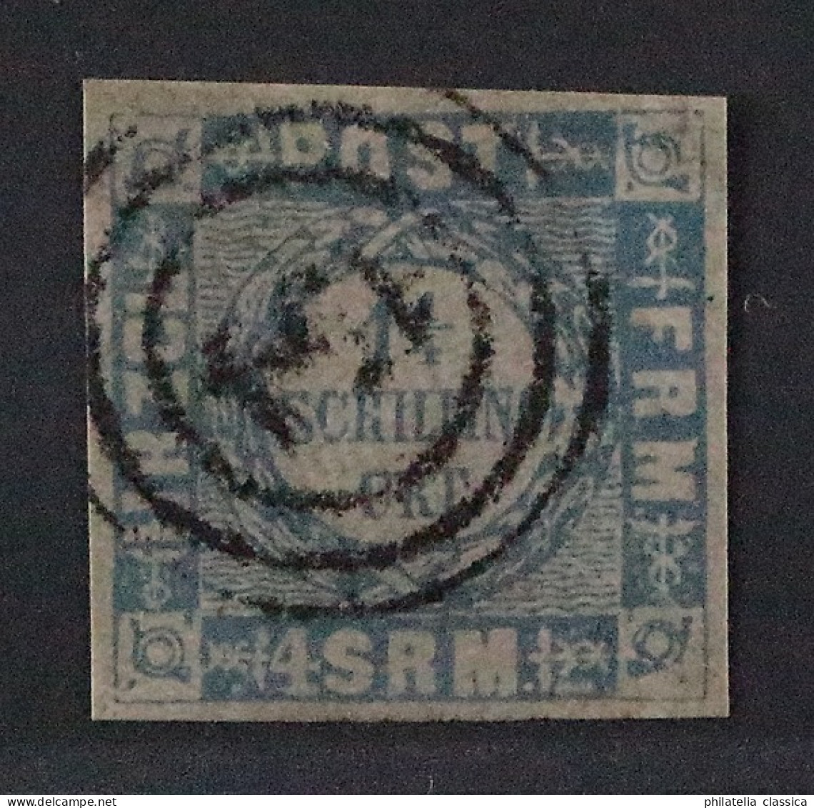 Schleswig 6, Dicke Schrift, Mit Sehr Seltenem Stempel 154 BLANKENESE, KW 175,- € - Schleswig-Holstein