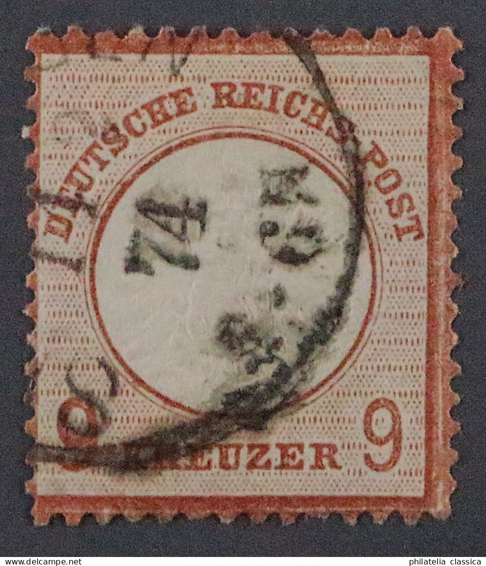 Deutsches Reich  27 A,  9 Kr. Großer Schild, Sauber Gestempelt, Geprüft  450,- € - Used Stamps