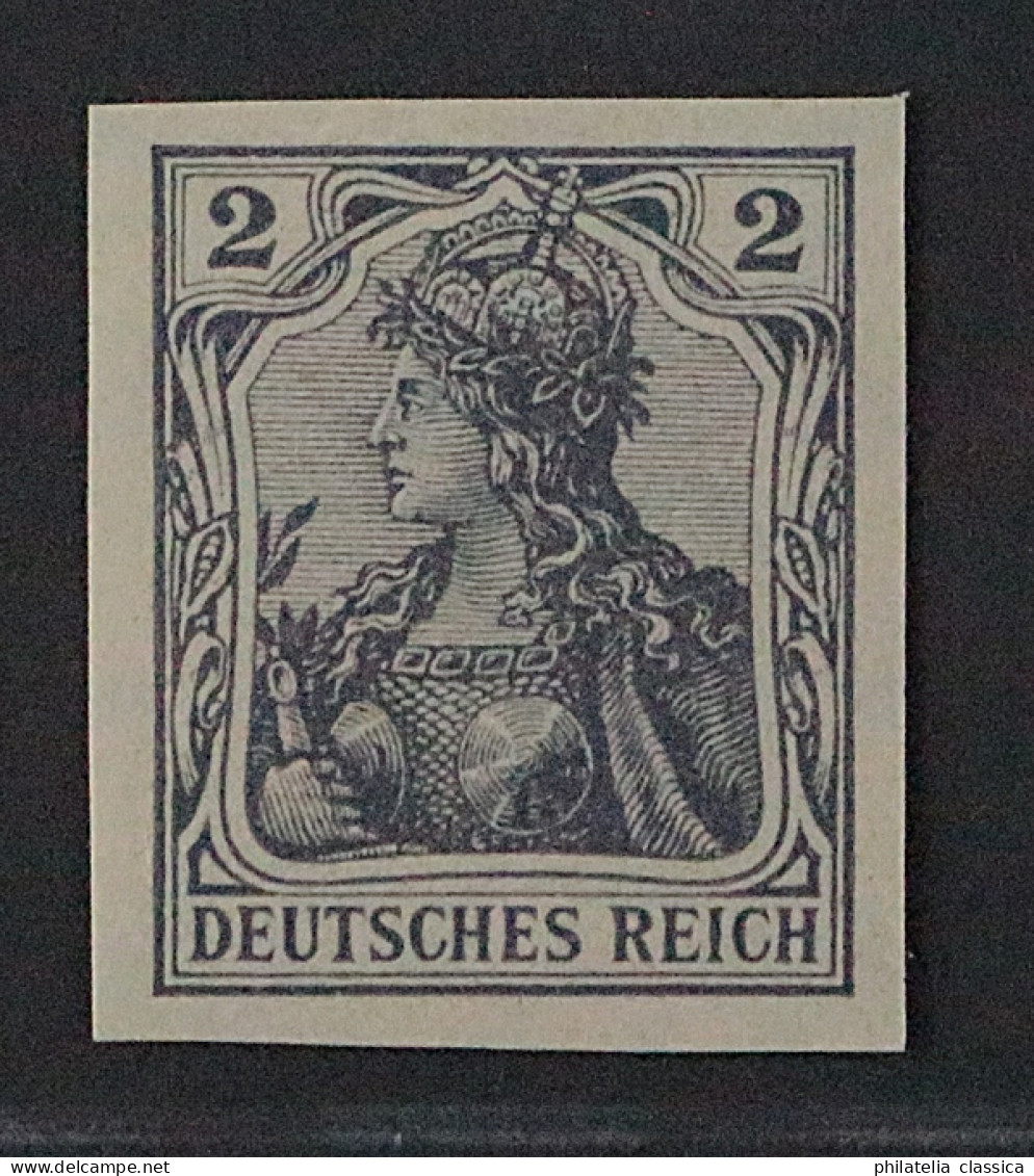 Dt. Reich  83 I U ** Germania Friedensdruck UNGEZÄHNT, Fotoattest KW 2500,- € - Ungebraucht
