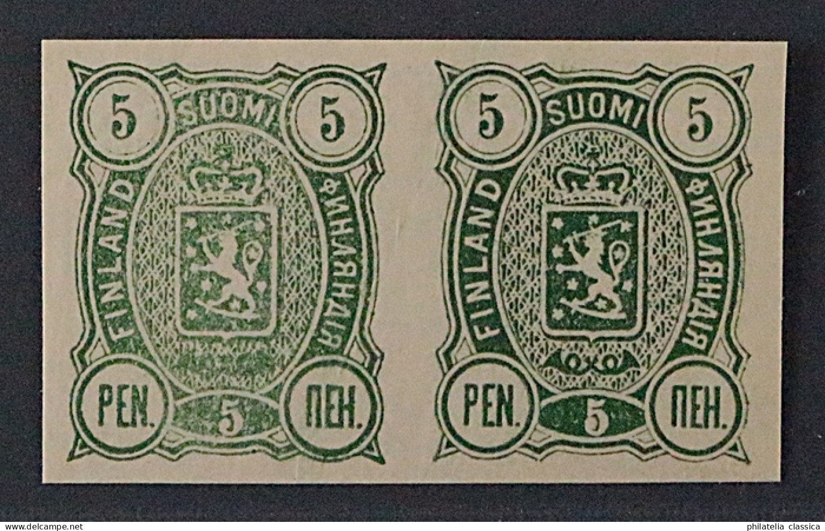 Finnland  28 U **  Wappen 5 P. UNGEZÄHNT Im PAAR, Postfrisch, SELTEN, KW 180,- € - Ongebruikt