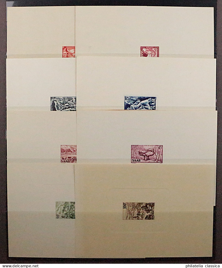 SAARLAND 272-88 M (*) MINISTERBLOCKS Komplette Serie, Winzige Auflage, 3950,-€ - Neufs