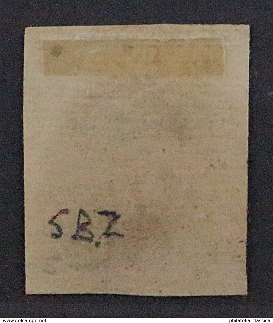 1854, BELGIEN 5 B Z, Leopold Medaillon 40 C. Mit Wz. Geripptes Papier, 260,-€ - 1849 Hombreras