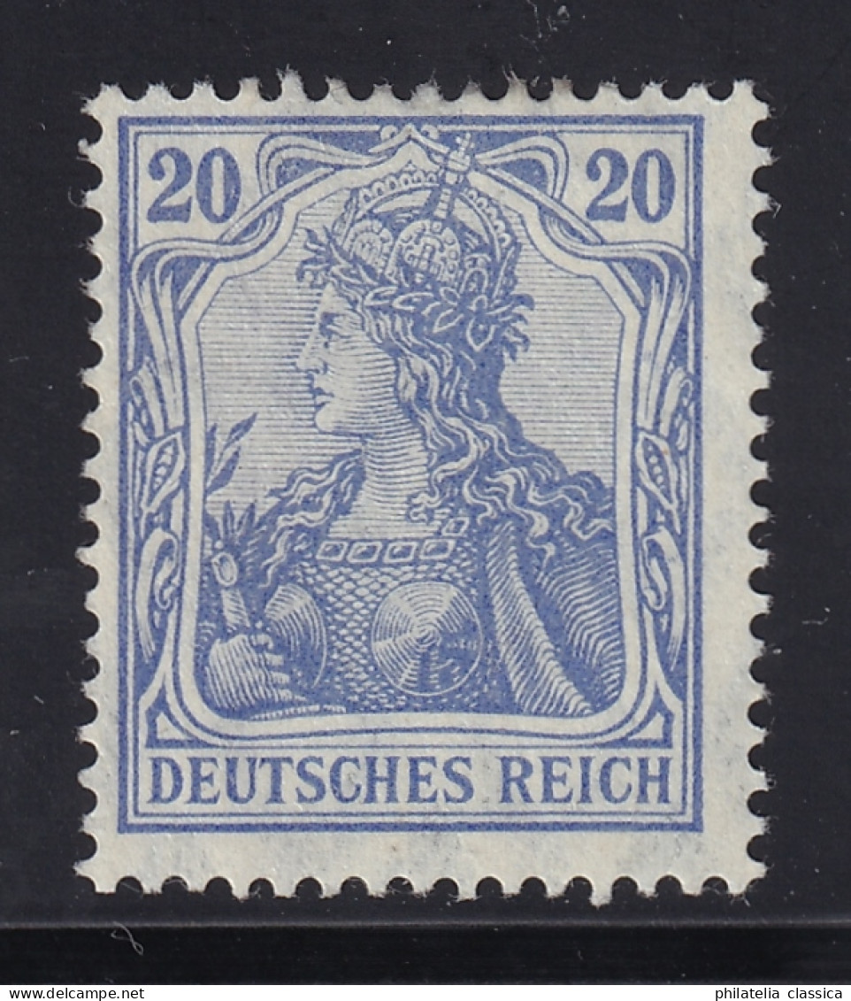 Dt. Reich  87 I D *  20 Pfg. Friedensdruck, SELTENE FARBE Geprüft BPP KW 340,- € - Unused Stamps