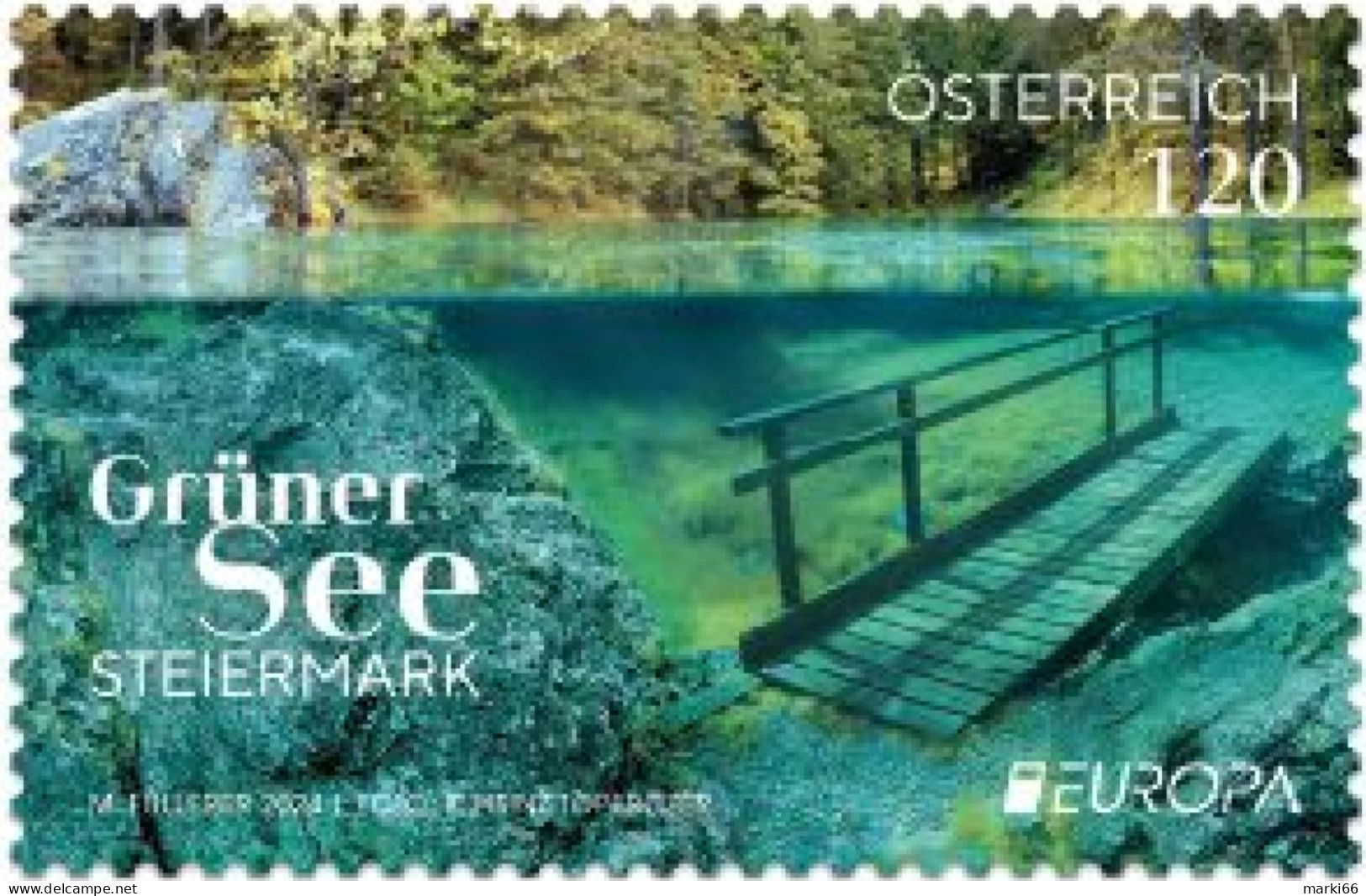 Austria - 2024 - Europe CEPT - Underwater Flora And Fauna - Gruner See Lake - Mint Stamp - Ungebraucht