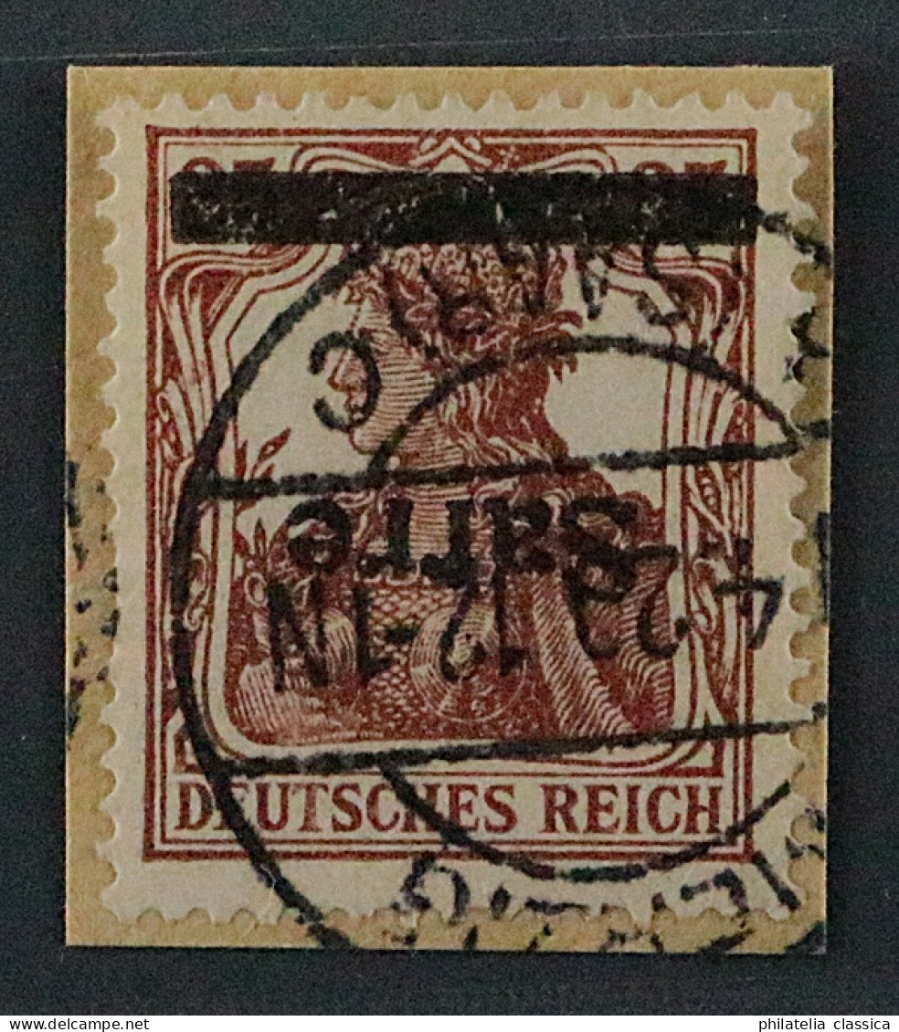 1920, SAAR 11 I K, Germania 35 Pfg. Aufdruck KOPFSTEHEND, Fotoattest 1300,-€ - Used Stamps